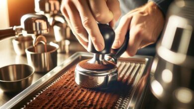 espresso tamping